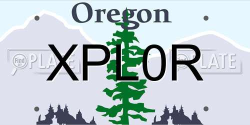 XPL0R Oregon License Plate