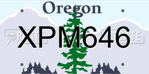 XPM646 Oregon License Plate