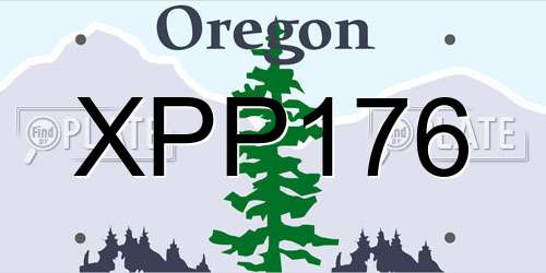 XPP176 Oregon License Plate