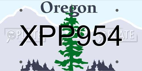 XPP954 Oregon License Plate