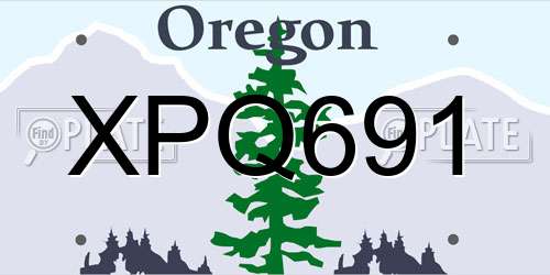 XPQ691 Oregon License Plate