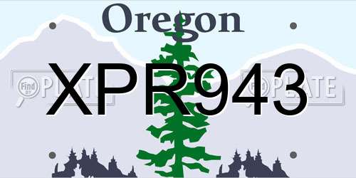 XPR943 Oregon License Plate