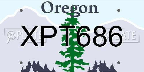 XPT686 Oregon License Plate