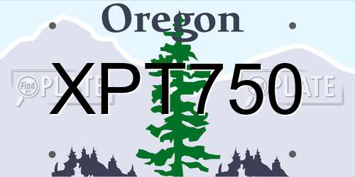 XPT750 Oregon License Plate