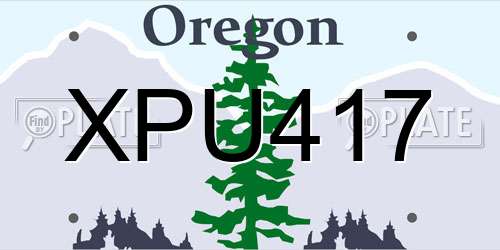 XPU417 Oregon License Plate