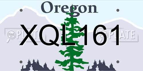XQL161 Oregon License Plate