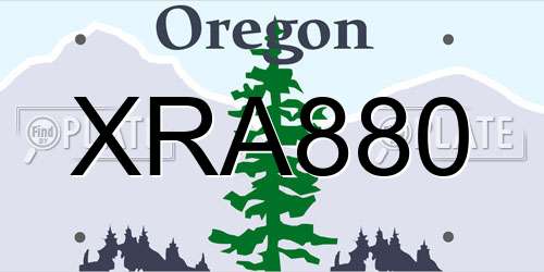 XRA880 Oregon License Plate