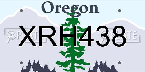 XRH438 Oregon License Plate