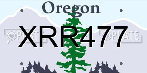 XRR477 Oregon License Plate