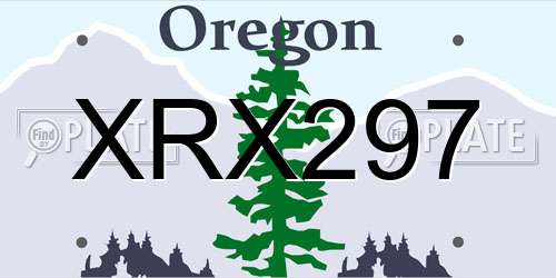 XRX297 Oregon License Plate