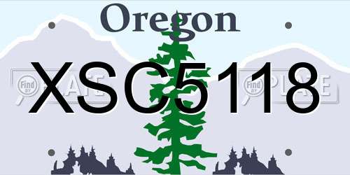 XSC5118 Oregon License Plate
