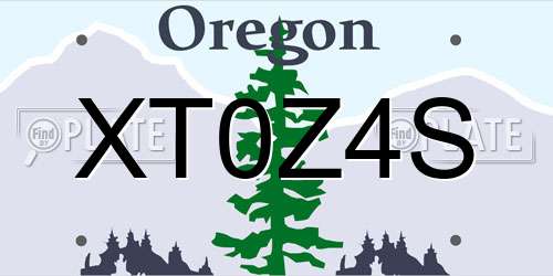 XT0Z4S Oregon License Plate