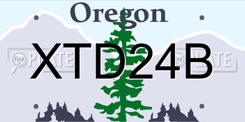 XTD24B Oregon License Plate