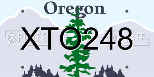 XTO248 Oregon License Plate
