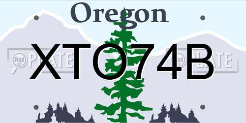 XTO74B Oregon License Plate