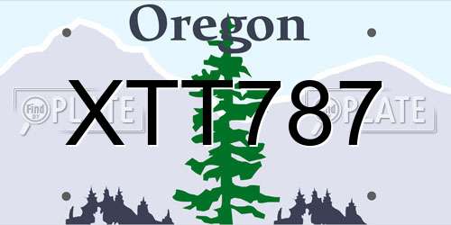XTT787 Oregon License Plate