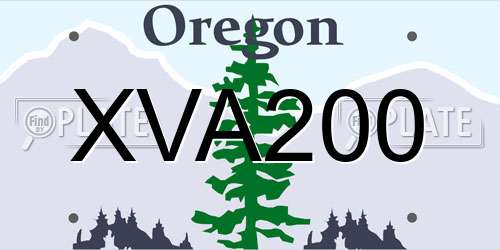 XVA200 Oregon License Plate