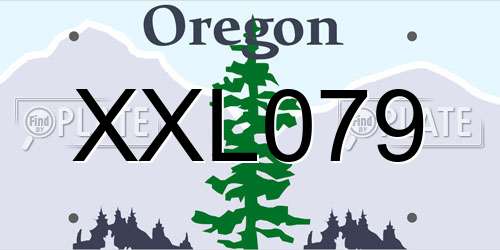 XXL079 Oregon License Plate
