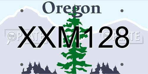 XXM128 Oregon License Plate