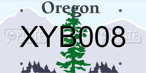 XYB008 Oregon License Plate