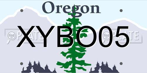 XYBO05 Oregon License Plate