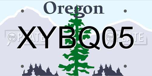 XYBQ05 Oregon License Plate