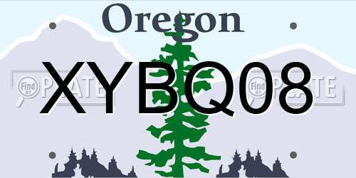 XYBQ08 Oregon License Plate