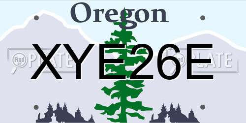 XYE26E Oregon License Plate