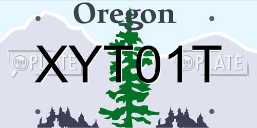 XYT01T Oregon License Plate