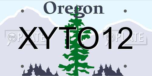 XYTO12 Oregon License Plate