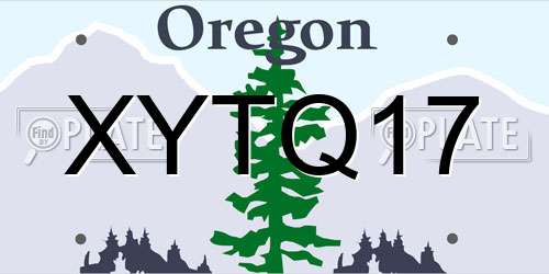 XYTQ17 Oregon License Plate