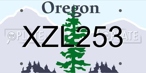 XZL253 Oregon License Plate
