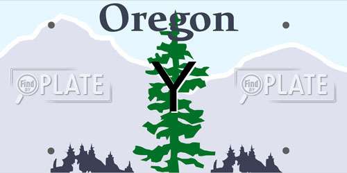 Y Oregon License Plate