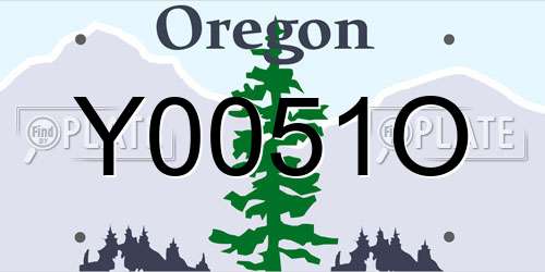 Y0051O Oregon License Plate