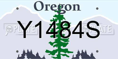 Y1484S Oregon License Plate