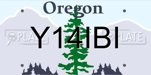 Y14IBI Oregon License Plate