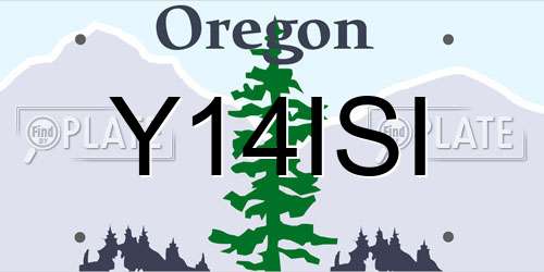 Y14ISI Oregon License Plate