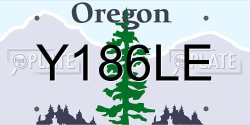 Y186LE Oregon License Plate