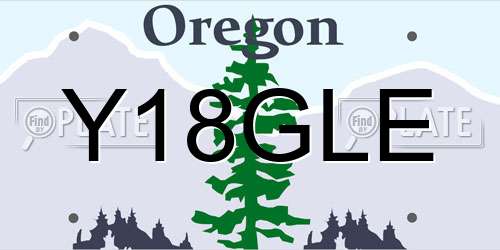 Y18GLE Oregon License Plate