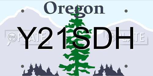 Y21SDH Oregon License Plate
