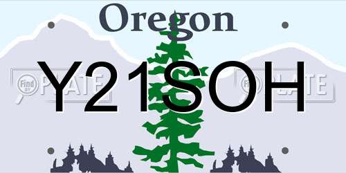 Y21SOH Oregon License Plate
