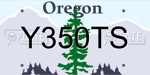 Y350TS Oregon License Plate