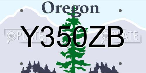 Y350ZB Oregon License Plate