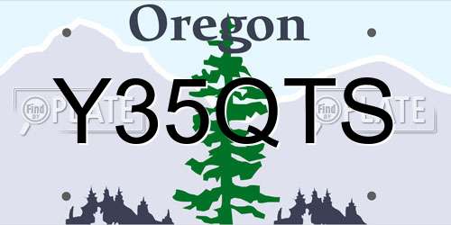 Y35QTS Oregon License Plate