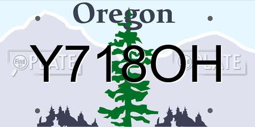 Y718OH Oregon License Plate