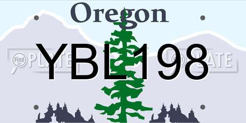 YBL198 Oregon License Plate