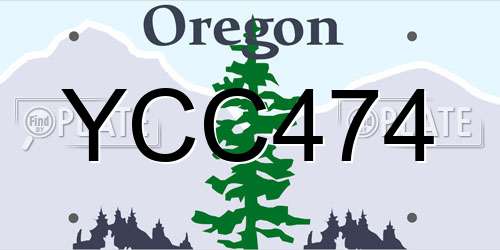 YCC474 Oregon License Plate