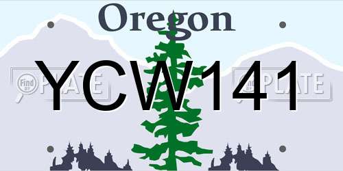 YCW141 Oregon License Plate