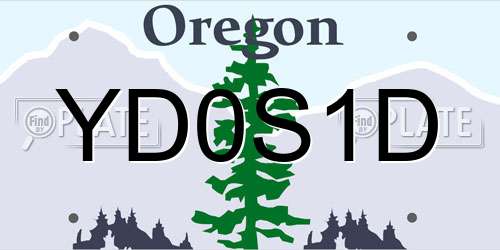 YD0S1D Oregon License Plate