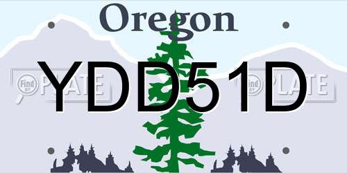 YDD51D Oregon License Plate